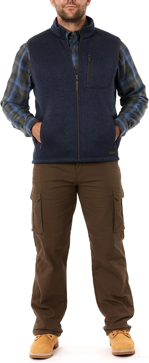 Smith's Workwear Men's Sherpa Lined Sweater Fleece Vest