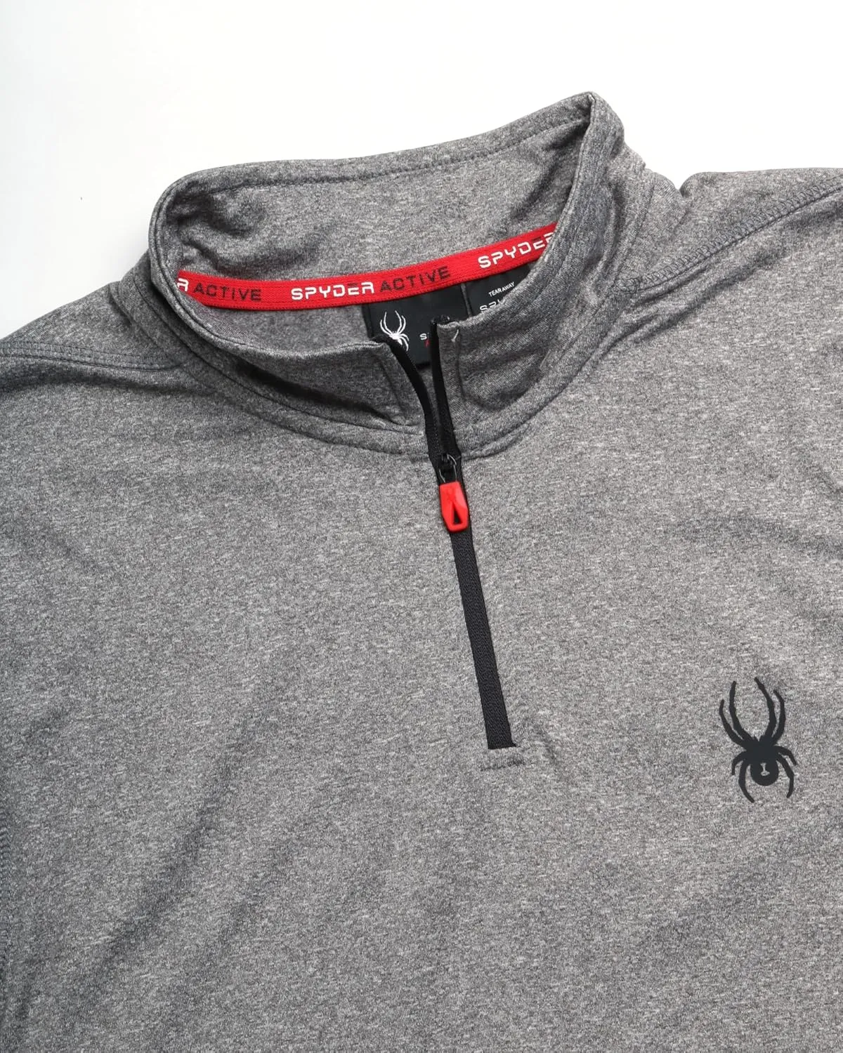 Spyder Men's Active Shirt - Quarter Zip Long Sleeve Performance Pullover - Lightweight Slim Fit Workout Shirt for Men (S-XL)