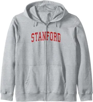 Stanford California CA Vintage Athletic Sports Zip Hoodie
