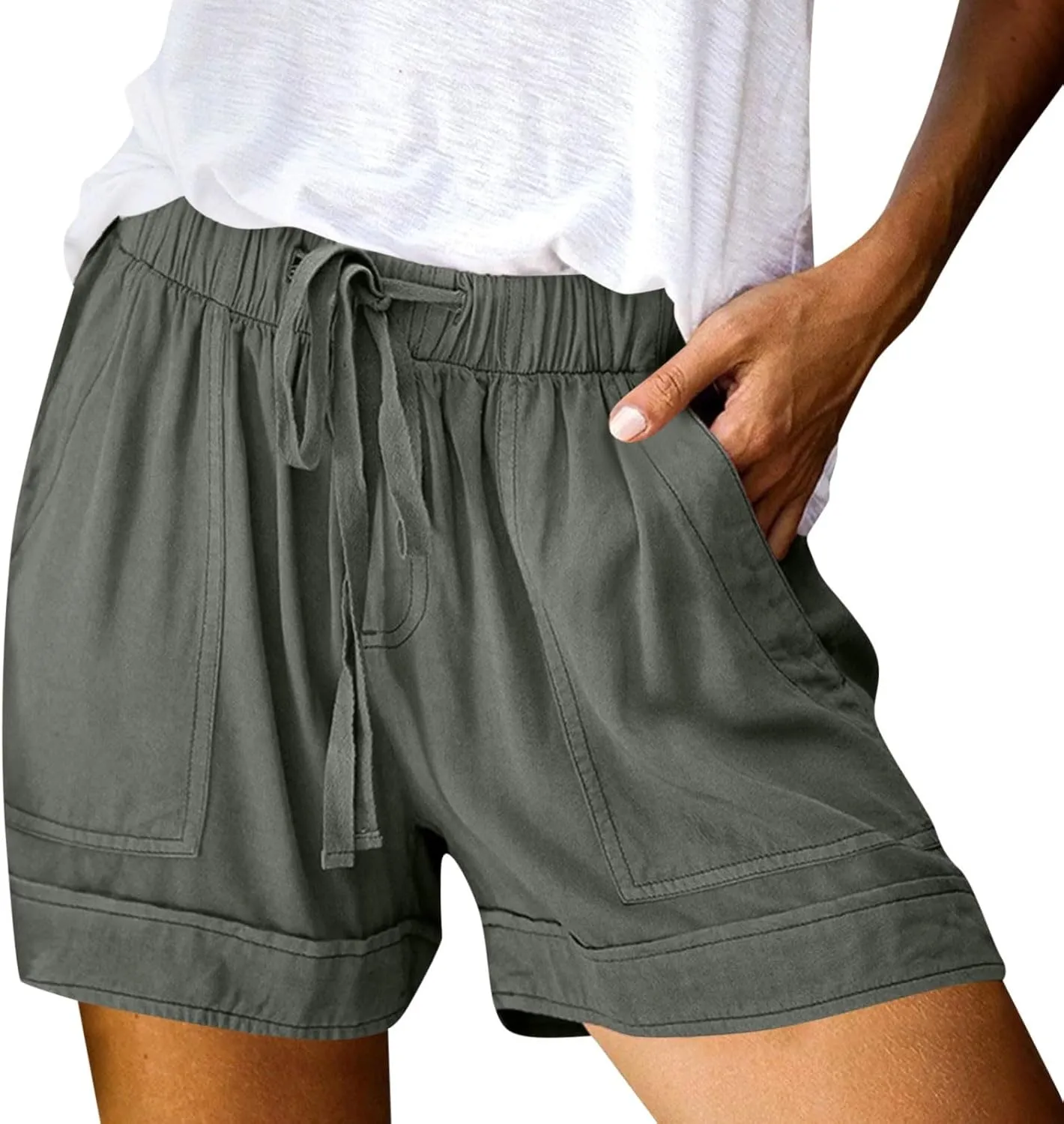 Summer Shorts for Women 2025 Casual Comfy Lightweight Bermuda Short Pants Trendy Travel Clothes