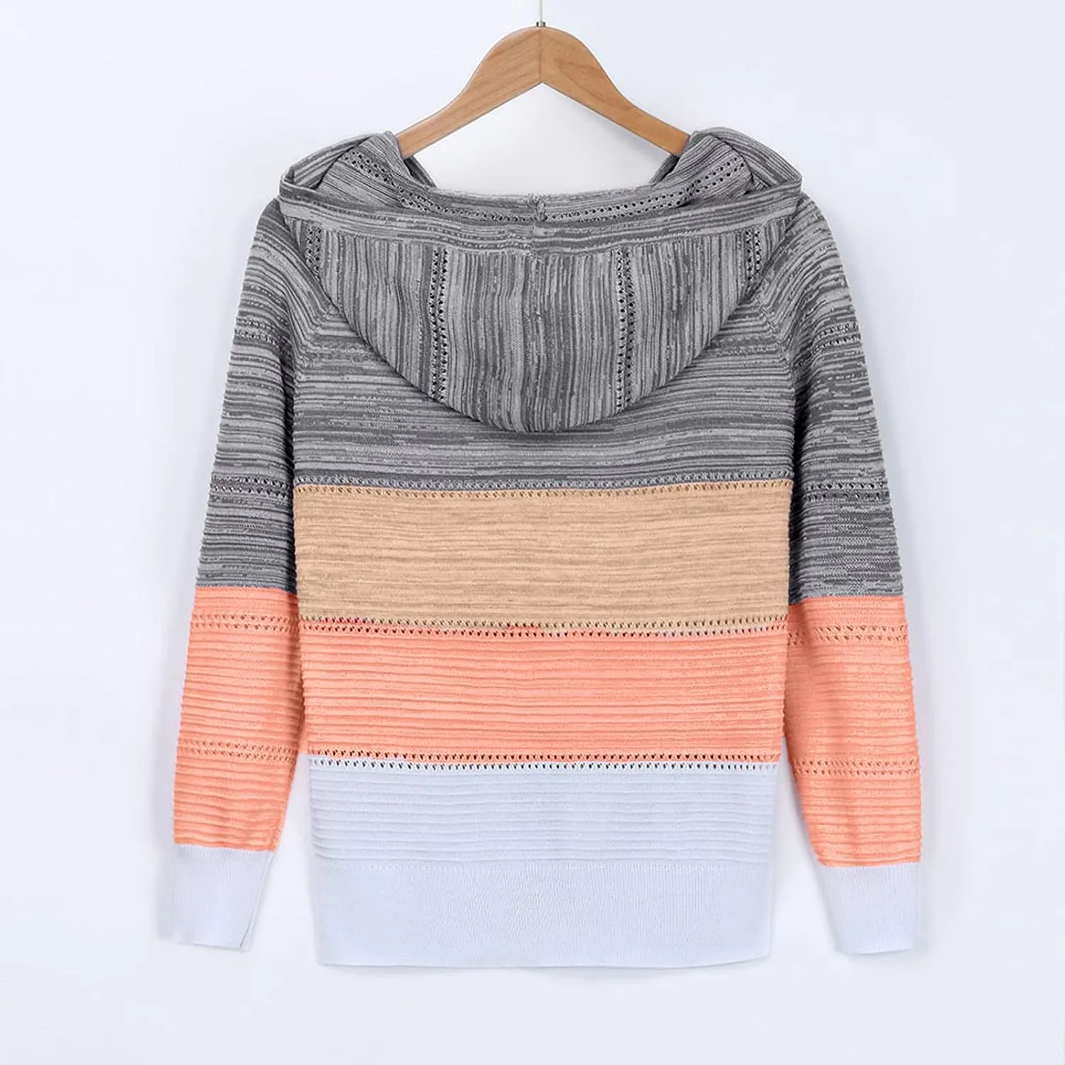 Sweatshirts for Women Sweaters for Women 2023 Womens Pullover Hooded Sweatshirts Color Block Long Sleeve Tops