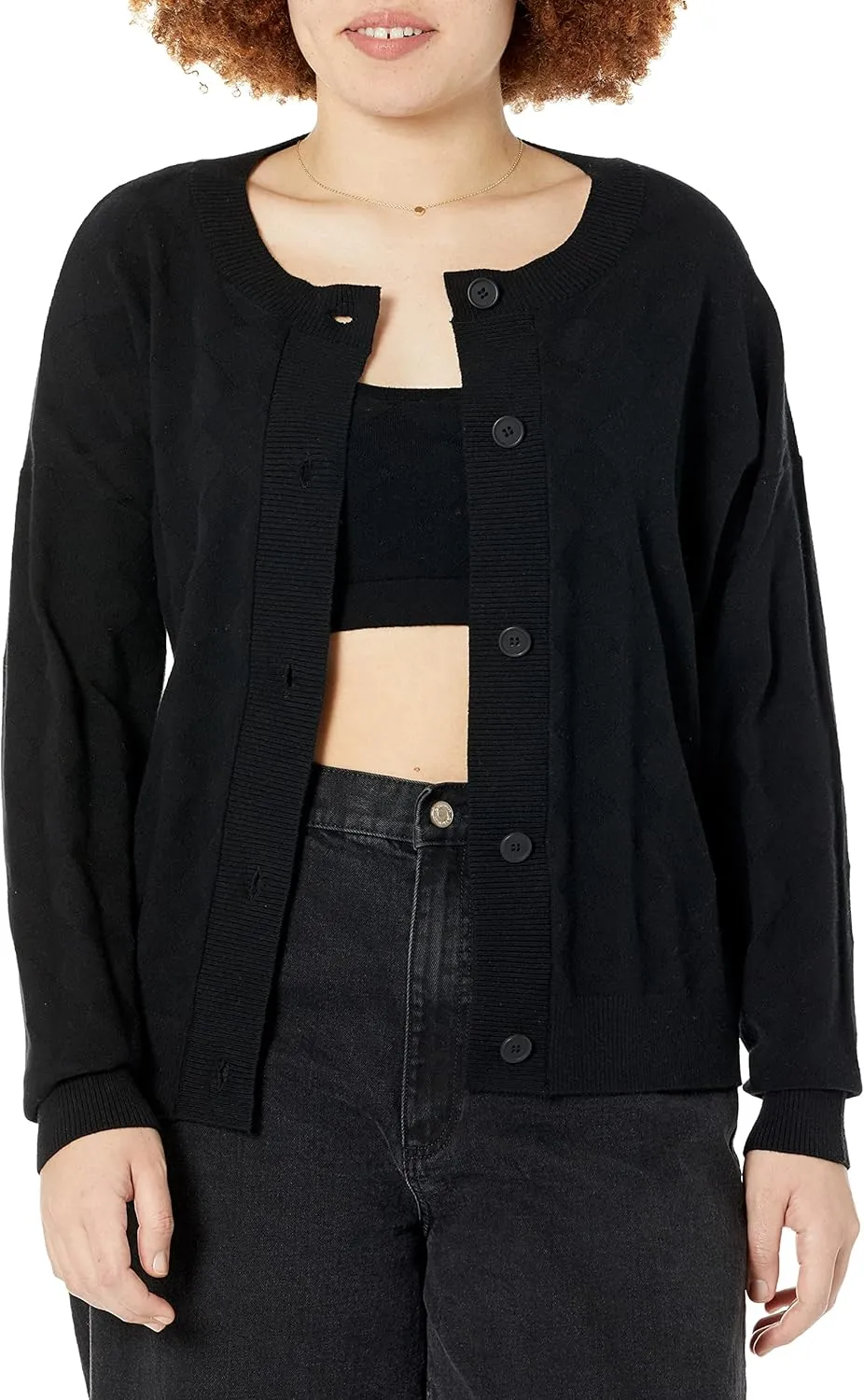 The Drop Women's Abigail Textured Cardigan Sweater