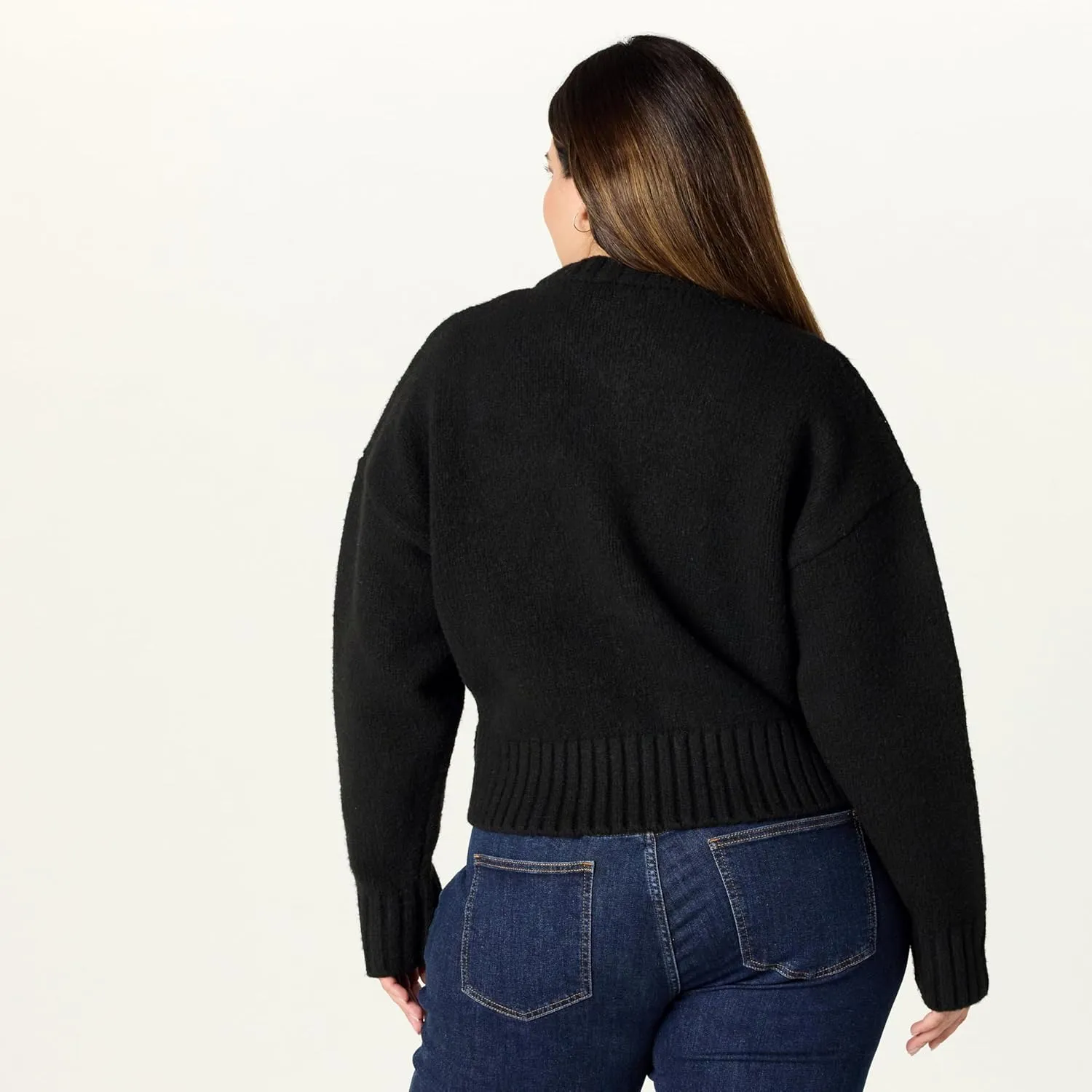 The Drop Women's Brynne Bomber Sweater Cardigan