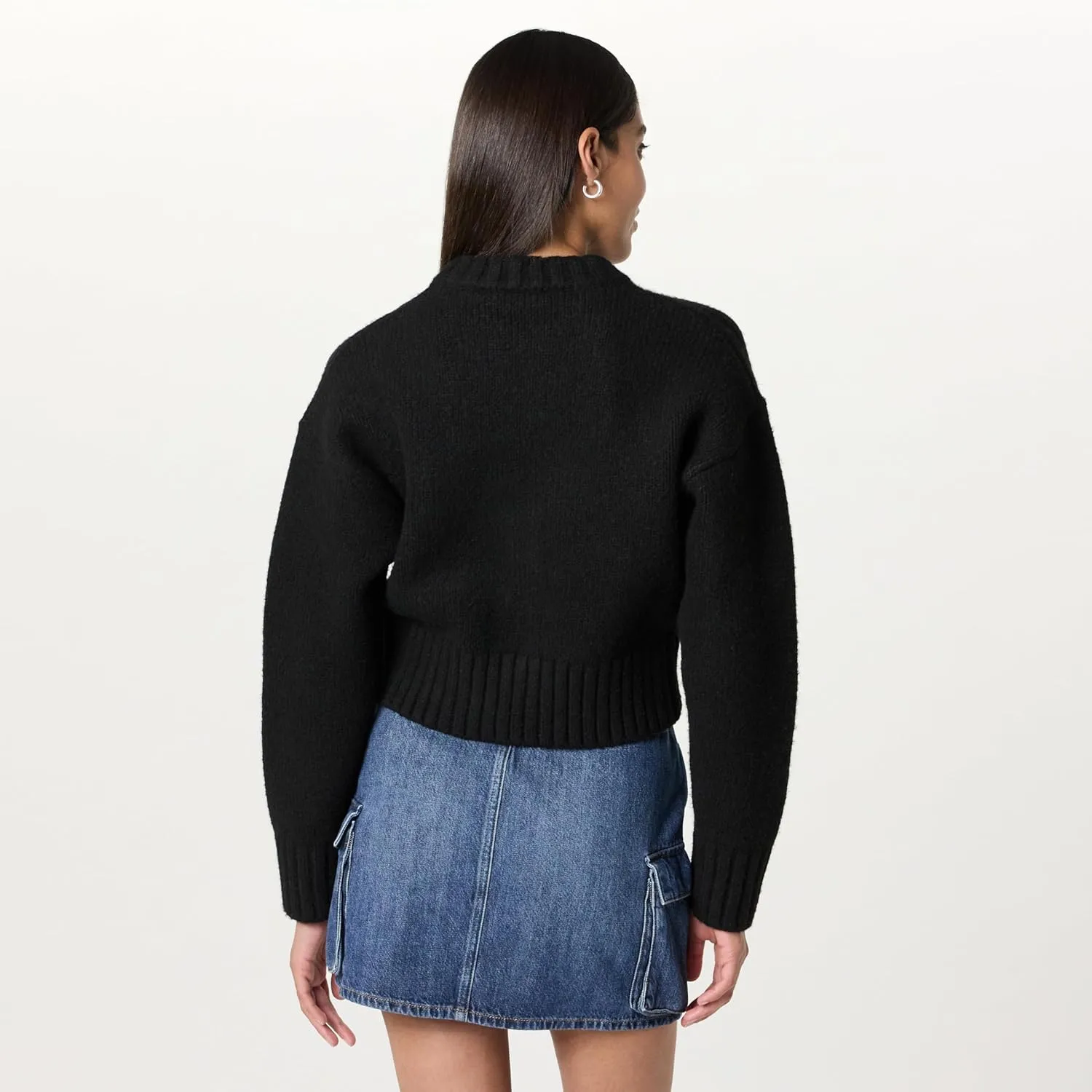 The Drop Women's Brynne Bomber Sweater Cardigan