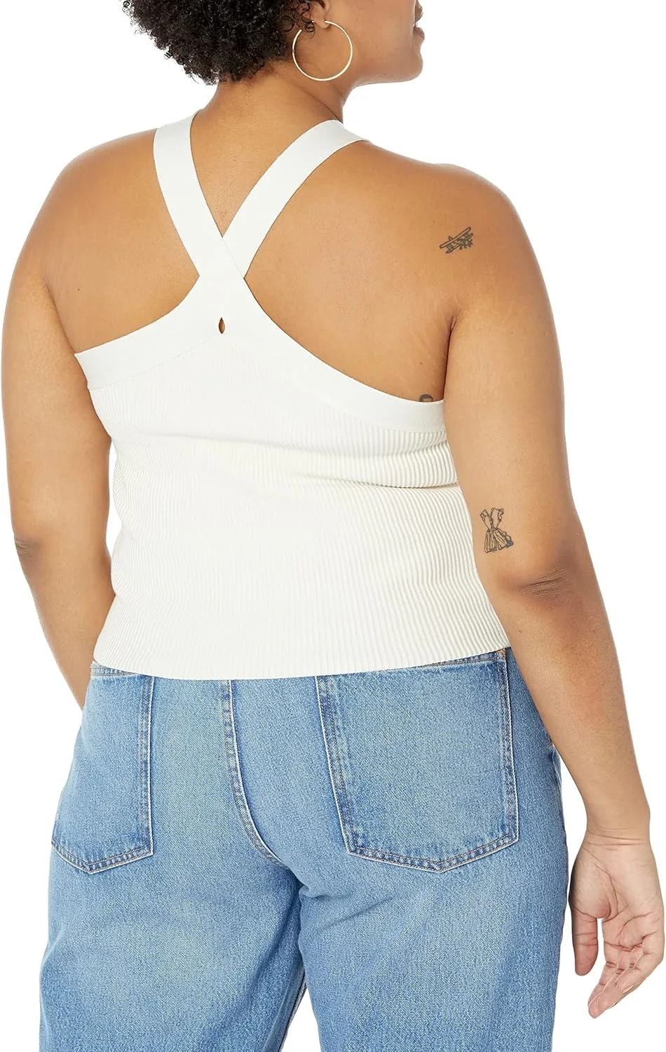 The Drop Women's Zaire Cropped Cross-Front Sweater
