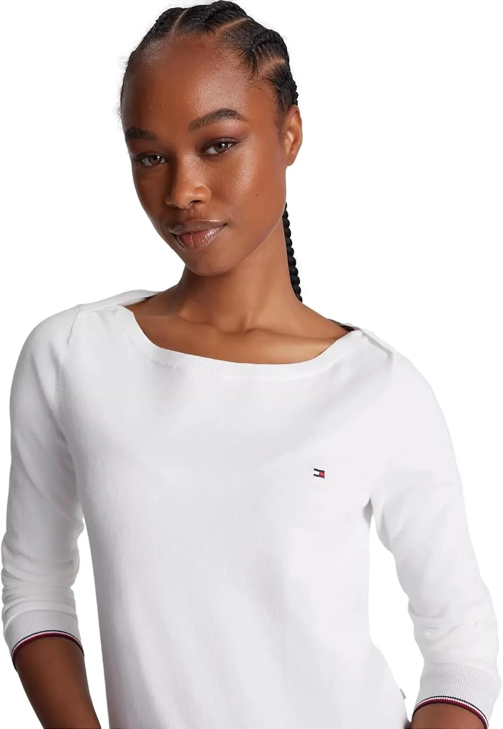 Tommy Hilfiger Cable Boatneck Everyday Sweater Women's