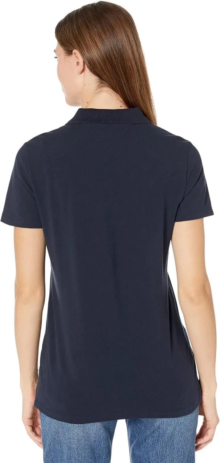 Tommy Hilfiger Women's Solid Short Sleeve Pique Polo Shirt