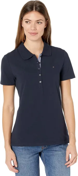Tommy Hilfiger Women's Solid Short Sleeve Pique Polo Shirt