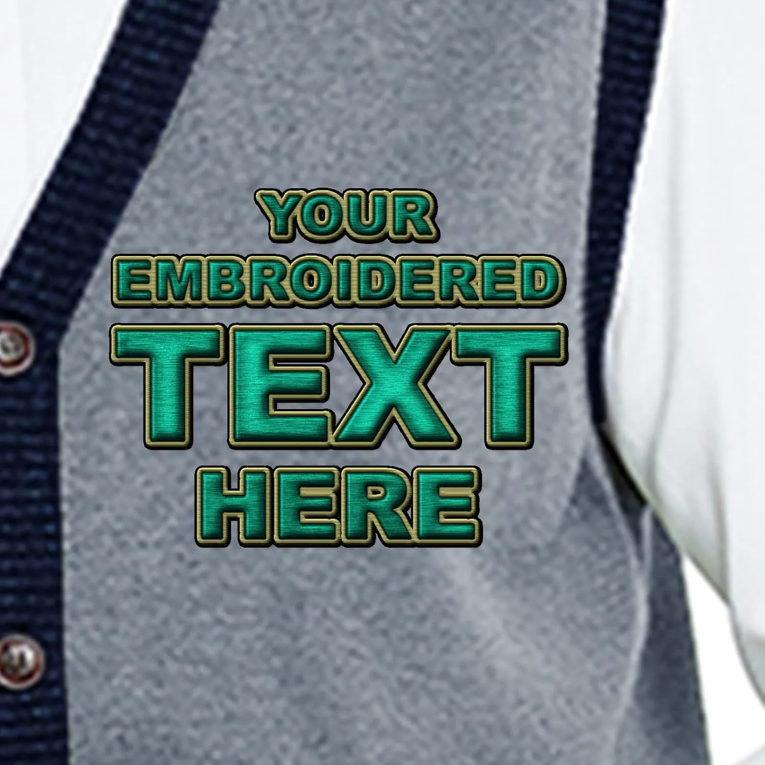 TopTie Custom Embroidered Monogrammed Men's Sleeveless Cardigan Sweater Vest Stylish Button