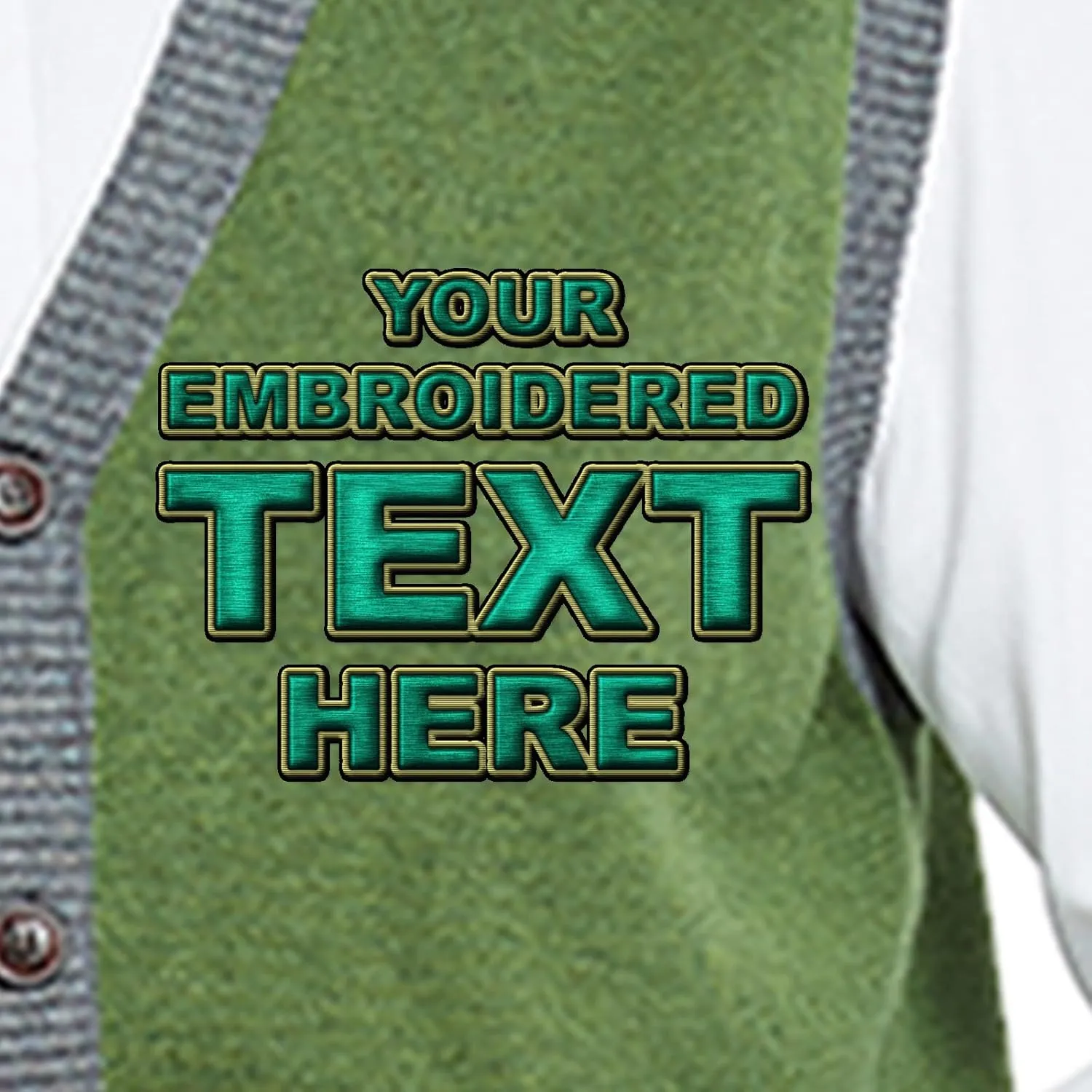 TopTie Custom Embroidered Monogrammed Men's Sleeveless Cardigan Sweater Vest Stylish Button