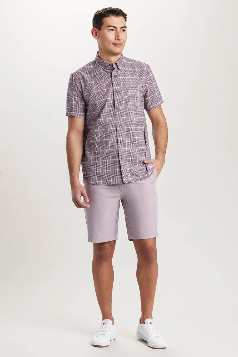 UNIONBAY Men's Short Sleeve Aero Tech Button-up Shirt