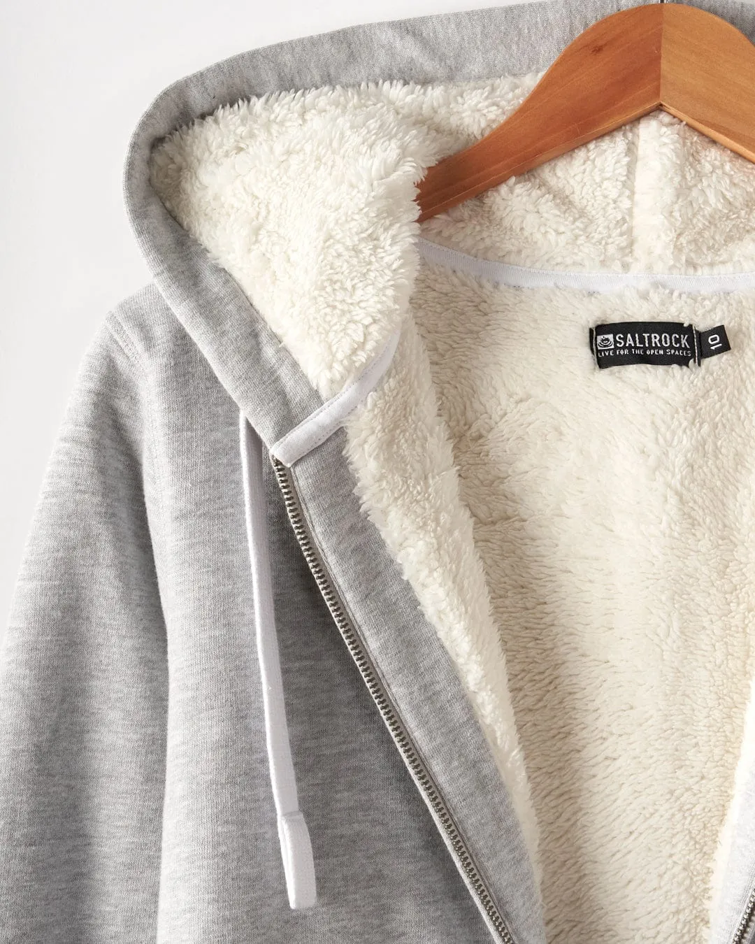 Velator - Womens Borg Lined Hoodie - Grey