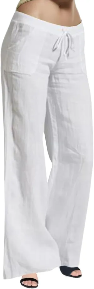 Wide Leg Pants Woman Summer Casual Loose High Waist Palazzo High Waisted Flowy Beach Lounge Pant Trousers with Pockets