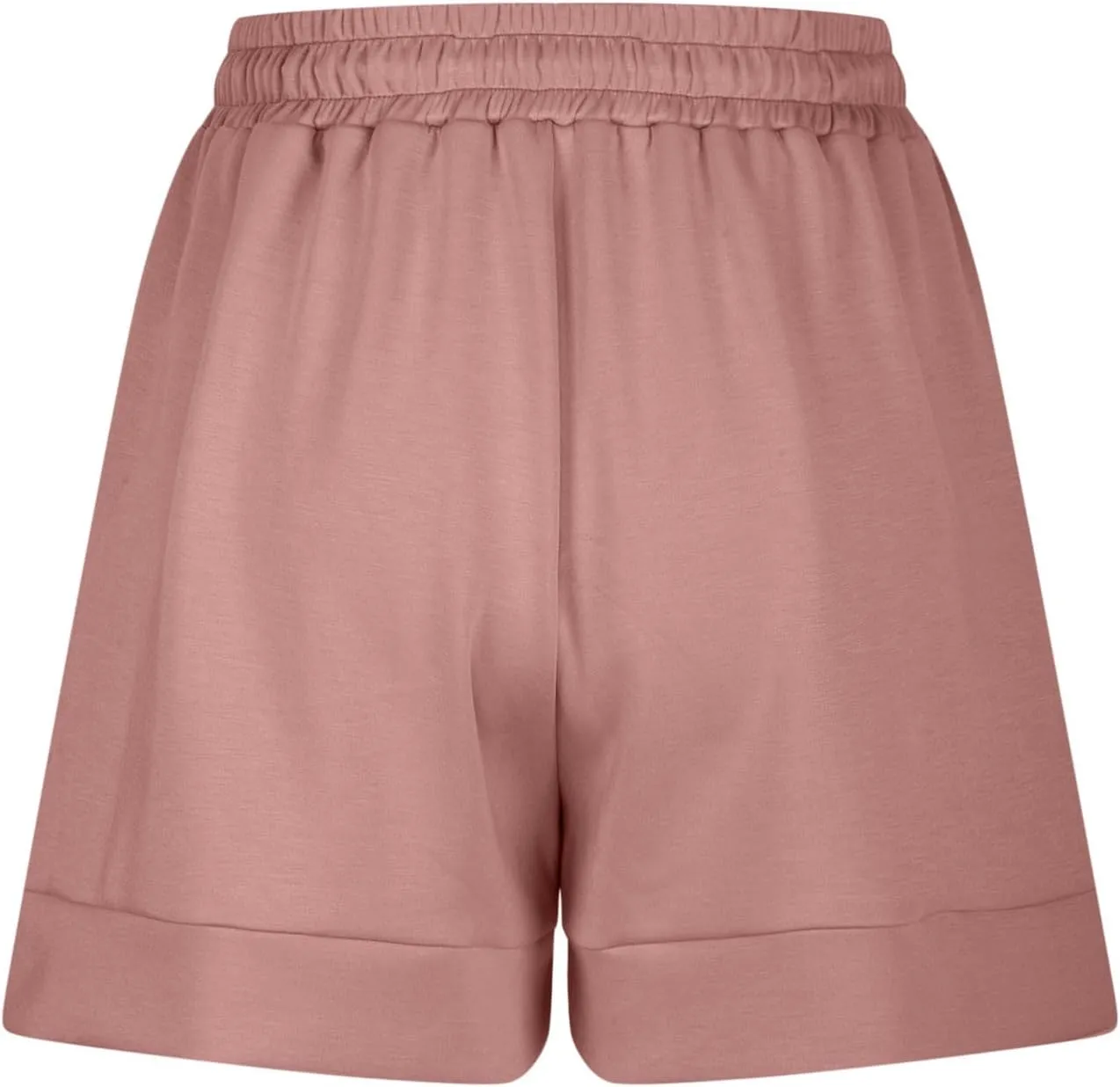 Women Athletic Shorts Casual Solid Stretchy High Waisted Fitness Short Gym Workout Running Shorts with Pockets