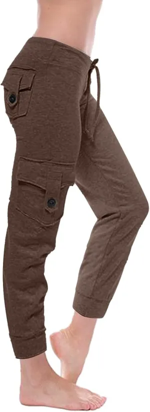 Women Trendy Cargo Pants High Waist Baggy Cotton Multiple Pockets Straight Wide Leg Trousers Cargo Y2K Capris Pants
