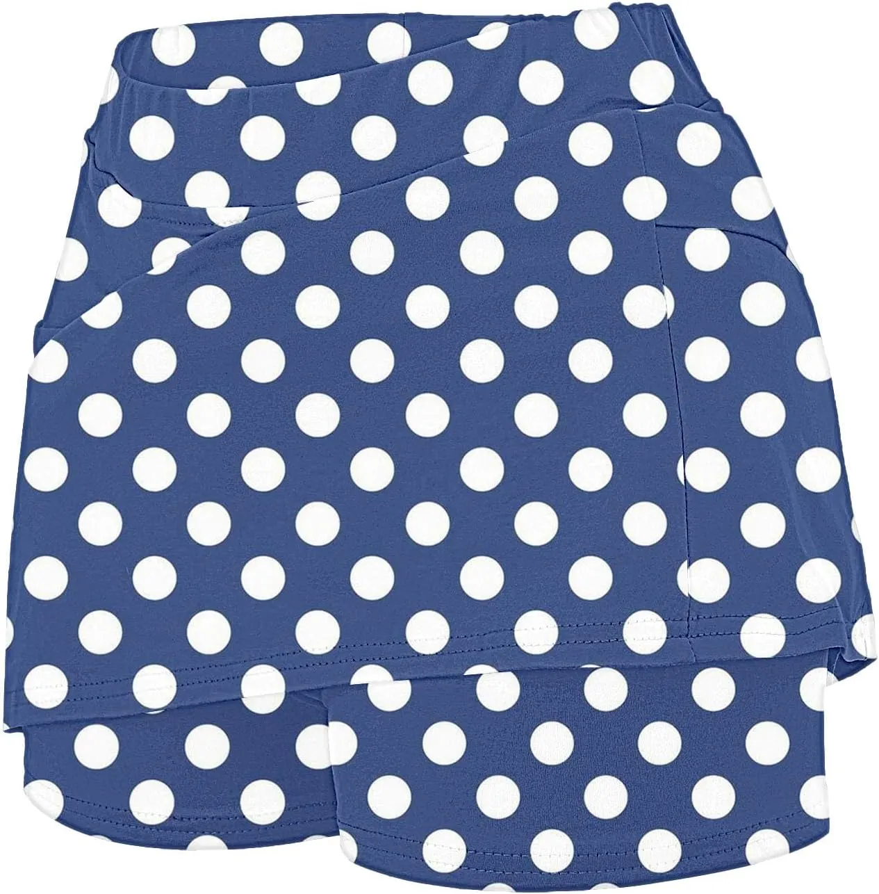 Womens Athletic Skorts with Pockets,High Waisted Tennis Skorts Polka Dot Print Golf Yoga Culottes Shorts Skirt