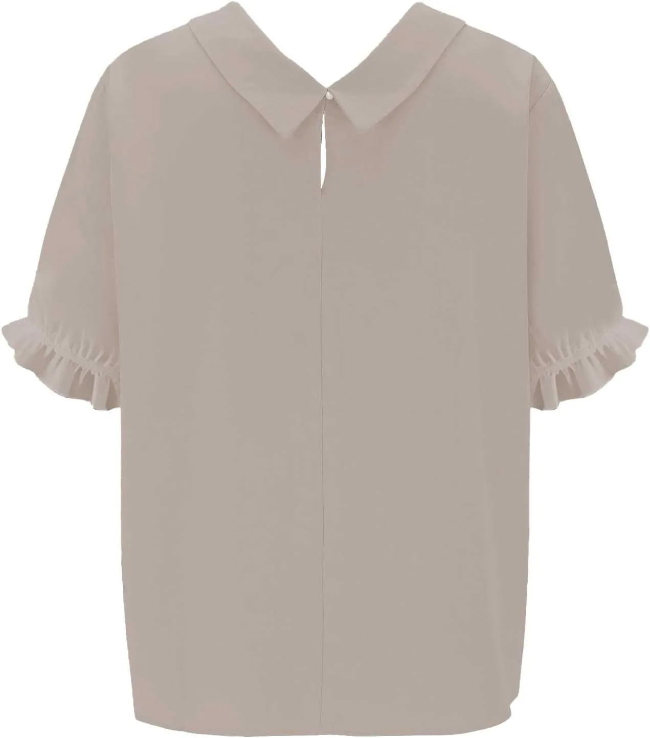 Women's Cotton Linen Boho Shirts Floral Summer Short Sleeve Top Lapel Button Neck Dressy Casual Loose Comfy Blouses