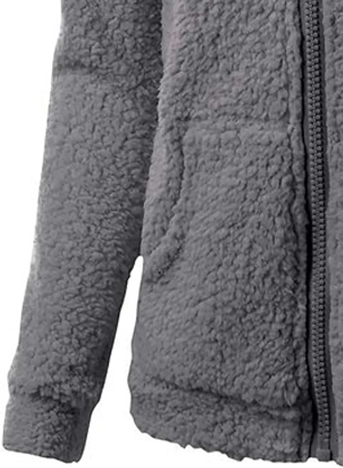 Womens Cozy Winter Fleece Hoodie Jackets 2023 Zip Up Fuzzy Sherpa Hooded Sweatshirts Oversized Warm Shearling Coat
