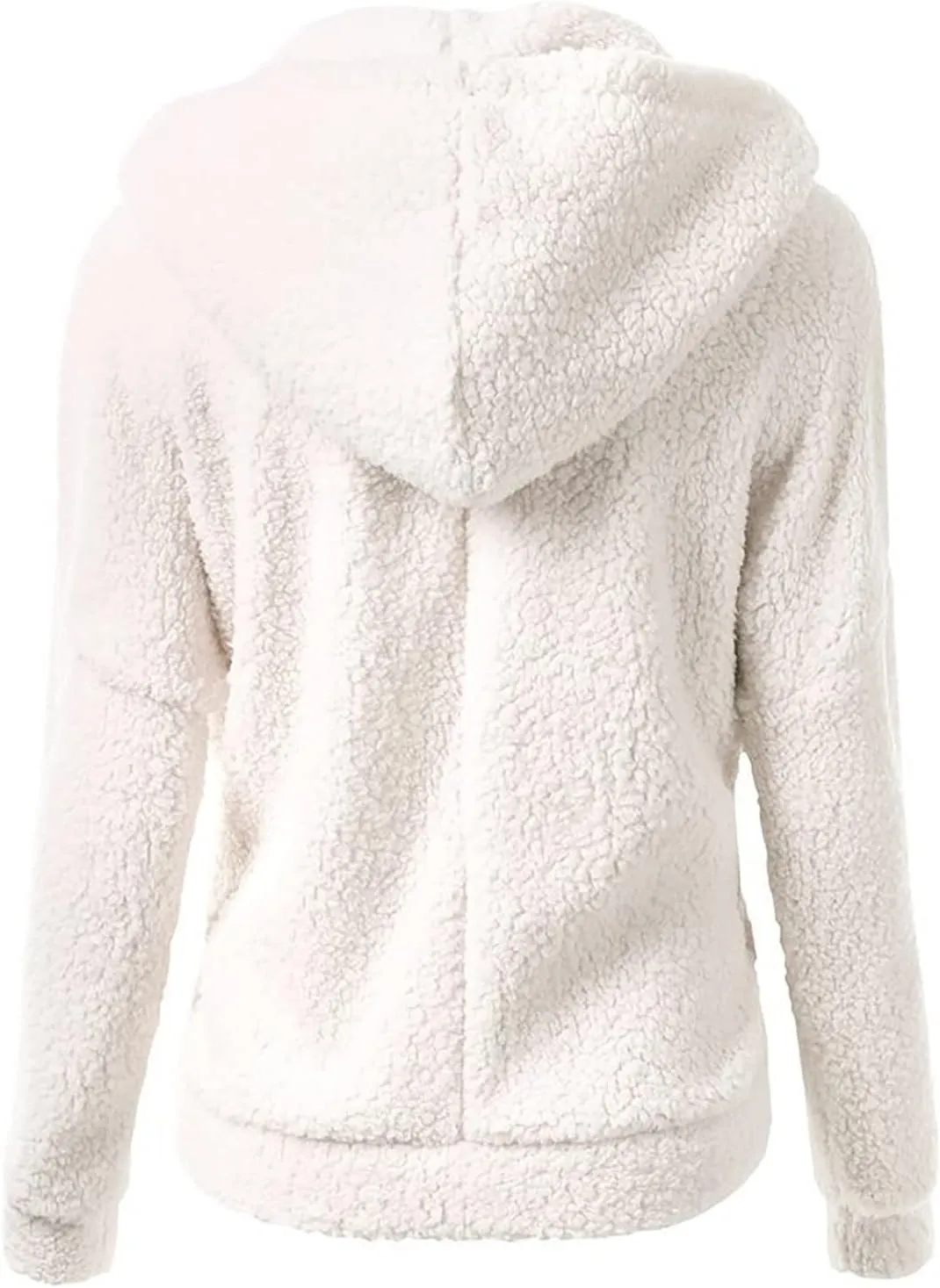 Womens Cozy Winter Fleece Hoodie Jackets 2023 Zip Up Fuzzy Sherpa Hooded Sweatshirts Oversized Warm Shearling Coat