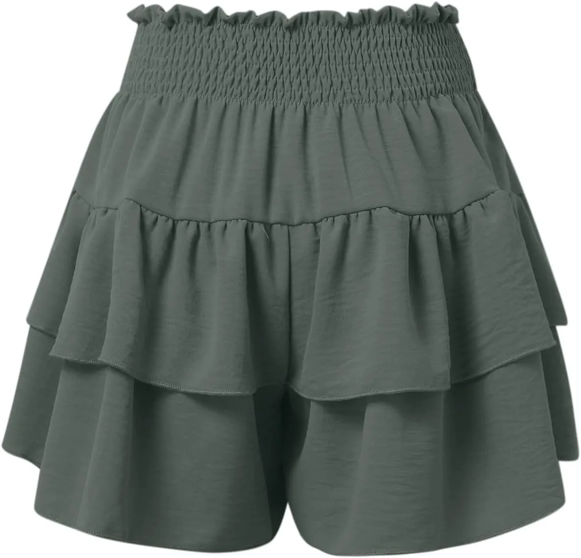 Women's Flowy Skorts Summer Cute Ruffle Layered High Waist Golf Skorts Trendy Tennis Gym Workout Casual Mini Skirts