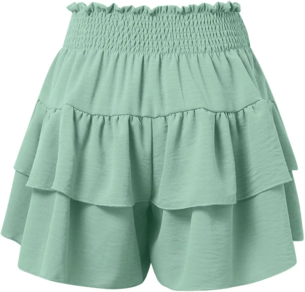 Women's Flowy Skorts Summer Cute Ruffle Layered High Waist Golf Skorts Trendy Tennis Gym Workout Casual Mini Skirts