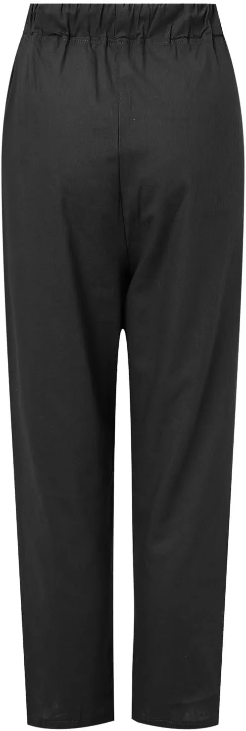 Womens Linen Summer Drawstring Palazzo Lounge Pants Low Waist Lounge Pants Loose Fit Palazzo Lounge Pants Vacation