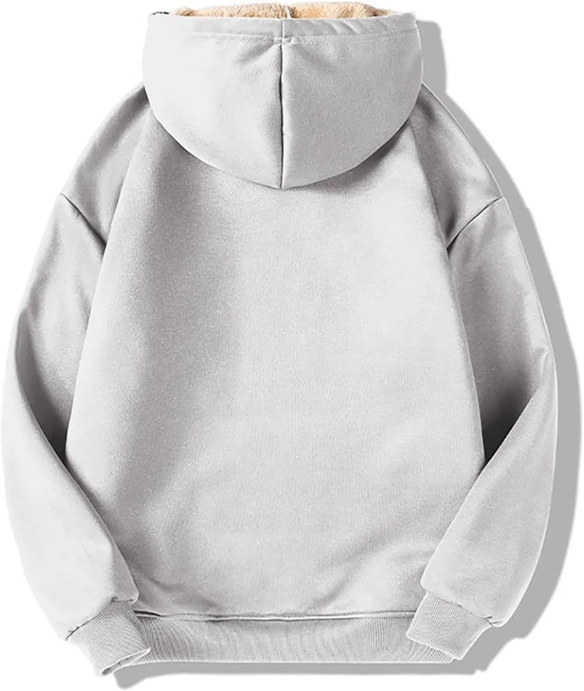 Womens Plus Size Sherpa Lined Hoodies Winter Warm Fleece Hooded Sweatshirt Casual Thermal Tops with Pocket