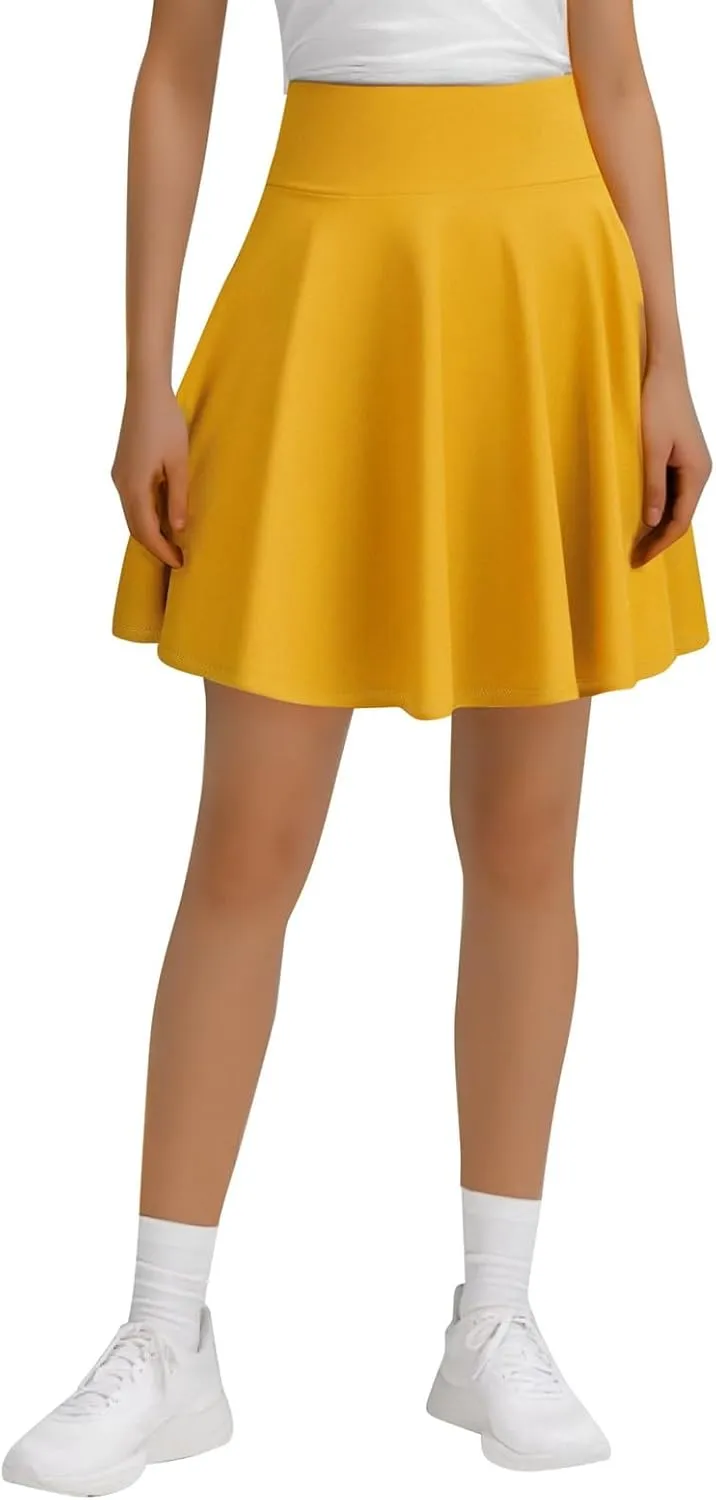 Women's Tennis Skirts with Shorts High Waisted Tummy Control Athletic Pleated Golf Skorts with Shorts Pockets