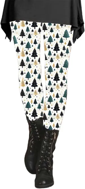 Workout Leggings for Women Fashion Soft Daily Vacation Deep Green Gray Green All Seasons Flare Leggings for Women