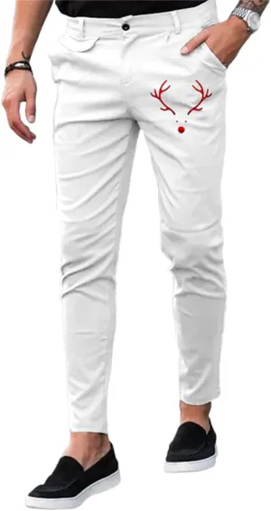 YIBIMOTTO Men's Slim Fit Pants Straight Dress Pants Business Suit Plaid Slacks Pants Skinny Twill Checkered Casual Chino Long Trousers with Pockets,White,3XL