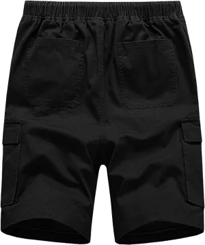 Ymosrh Men's Shorts Casual Outdoor Large Size Multi-Pocket Loose Casual Fashion Overalls Shorts, M-7XL