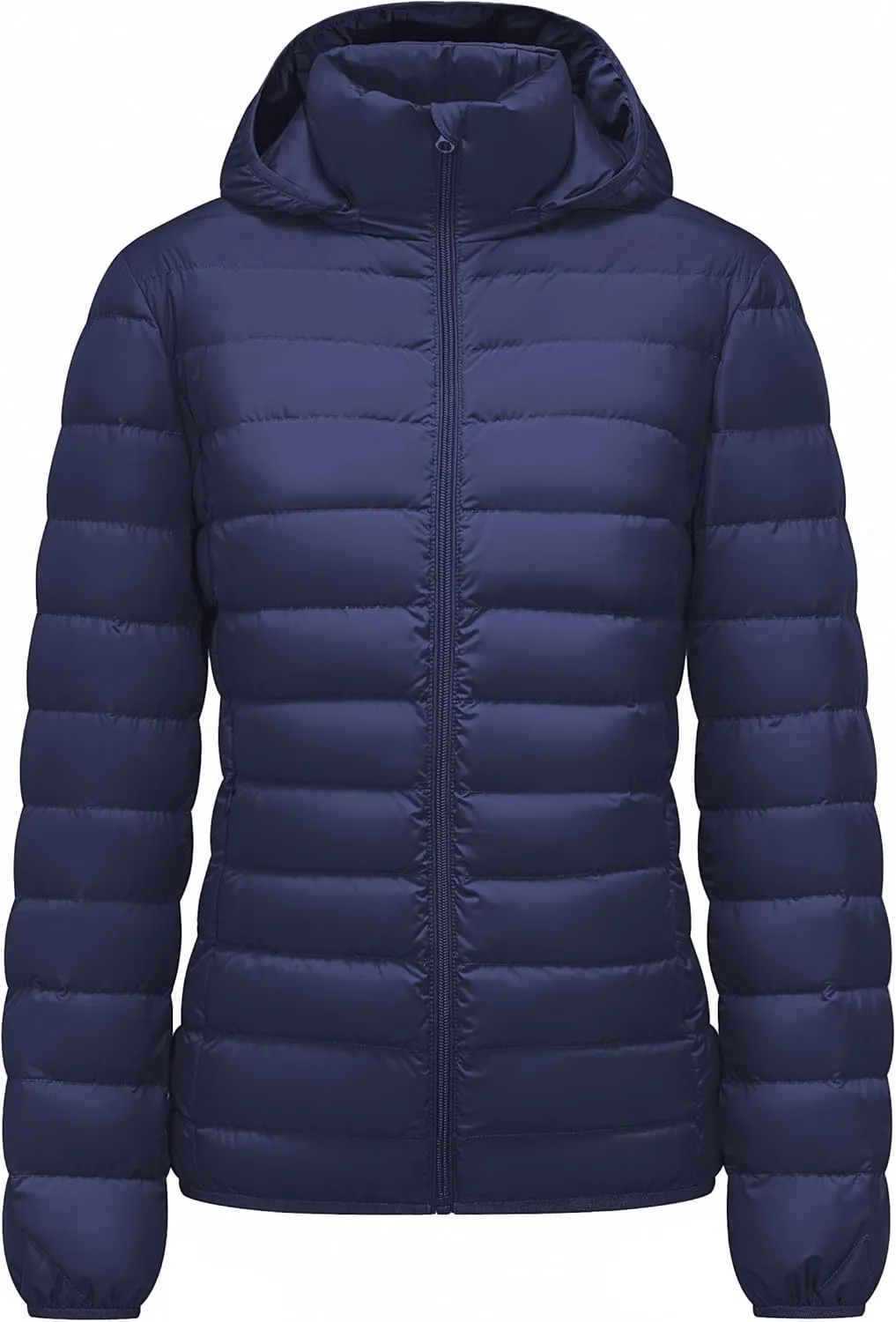 YZG Women's Lightweight Packable Down Puffer Jacket Highly Packer Hoody Coat Blue Medium